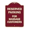 Signmission Designer Series For Massage Customers, Burgundy Heavy-Gauge Aluminum Sign, 24" x 18", BU-1824-23946 A-DES-BU-1824-23946 - alternate 1